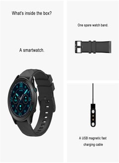 PEJE PEJE Smartwatch - Smart Watch For Men,1.52" HD Display,Prayer Alerts & Arabic Support,120+ Sports Modes,IP68 Waterproof, SpO2/HR/Sleep Tracking, Bluetooth Calls,watch Compatible Android iOS (Black)  - Image 3