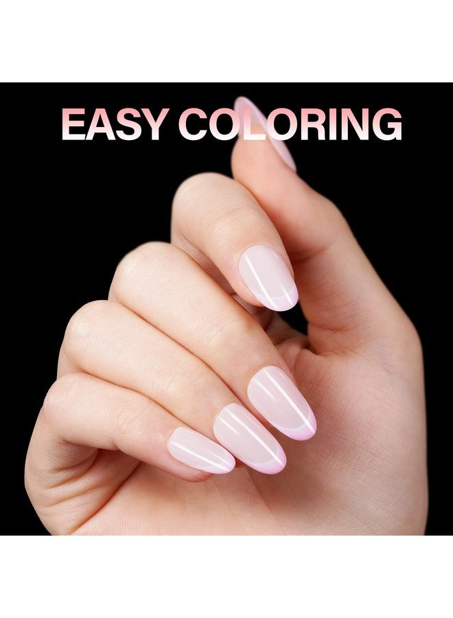 AILLSA Short Oval Nail Tips Soft Gel Full Cover Clear Gelly Nail Tips Half Matte Acrylic Nail Tips Pre-Filed Fake Press On Nail Tips For Extension Home Diy Salon Manicure 216Pcs 12 Sizes - Image 5