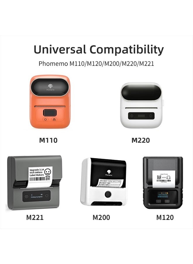 phomemo ورق ملصقات أسعار المجوهرات ذاتية اللصق متوافق مع ماكينة ملصقات فوميمو M110، ورق حراري ذاتي اللصق للاستخدام مع طابعات فوميمو M110 M120 M200 M220 M221، 70x30 مم (2.75''x1.2''), 100 ملصق/لفة - Image 3