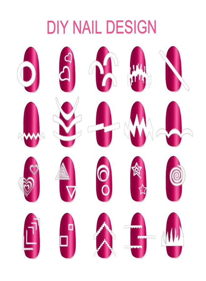 TailaiMei 1768 Pieces 60 Designs French Manicure Nail Stickers, Nail Art Tips Guides for DIY Decoration Stencil Tools (36 Sheets) - Image 2