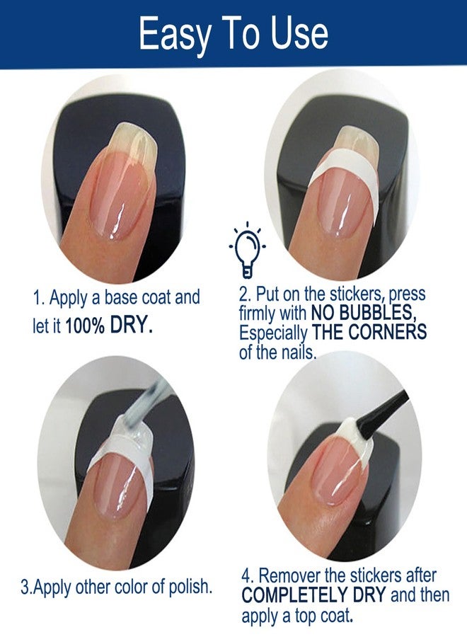 TailaiMei 1768 Pieces 60 Designs French Manicure Nail Stickers, Nail Art Tips Guides for DIY Decoration Stencil Tools (36 Sheets) - Image 4