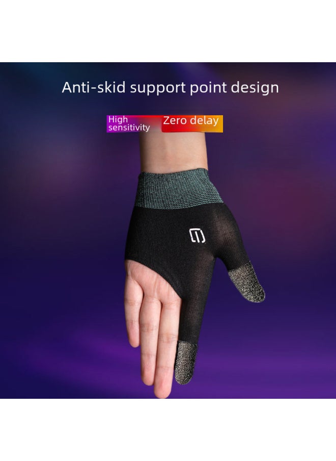 Generic G1 Game Controller Gloves Carbon Fiber Finger Sleeves Heating Sweat-resistant Thin Two-finger Touch Screen Gaming Finger Sleeves-Product Color:24-pin Carbon Fiber Black And Red Pair (no Logo)+ Exquisite Packaging  - Image 4