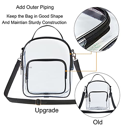 Edraco Clear Crossbody Purse Bag, Stadium Approved Clear Tote Bag with Strap for Concert, Sports Games One Size - Image 2