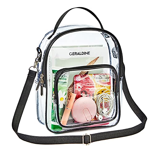 Edraco Clear Crossbody Purse Bag, Stadium Approved Clear Tote Bag with Strap for Concert, Sports Games One Size - Image 1