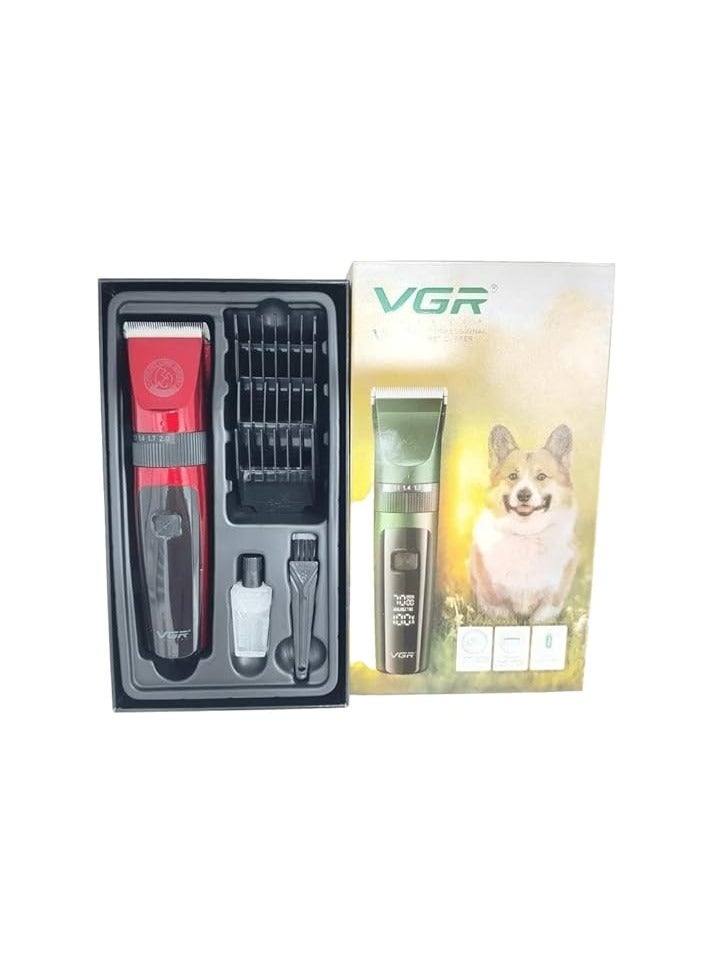 VGR V-240 Professional Pet Clipper - Dog & Cat Safe Rechargeable 1500mAh - Image 1