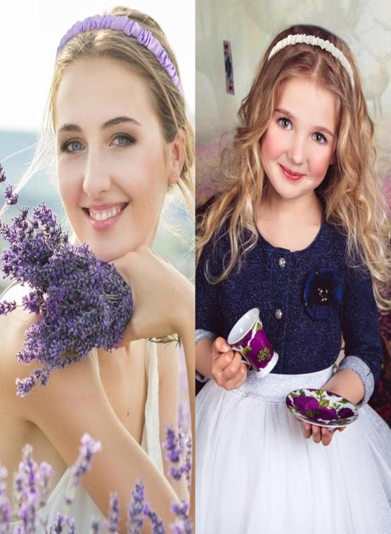 7 Pack Headbands for Girls Women Headbands Trendy Non Slip Hairbands Lovely Hair Accessories Multi-style Pearl Headband Pack (Purple) - Image 2