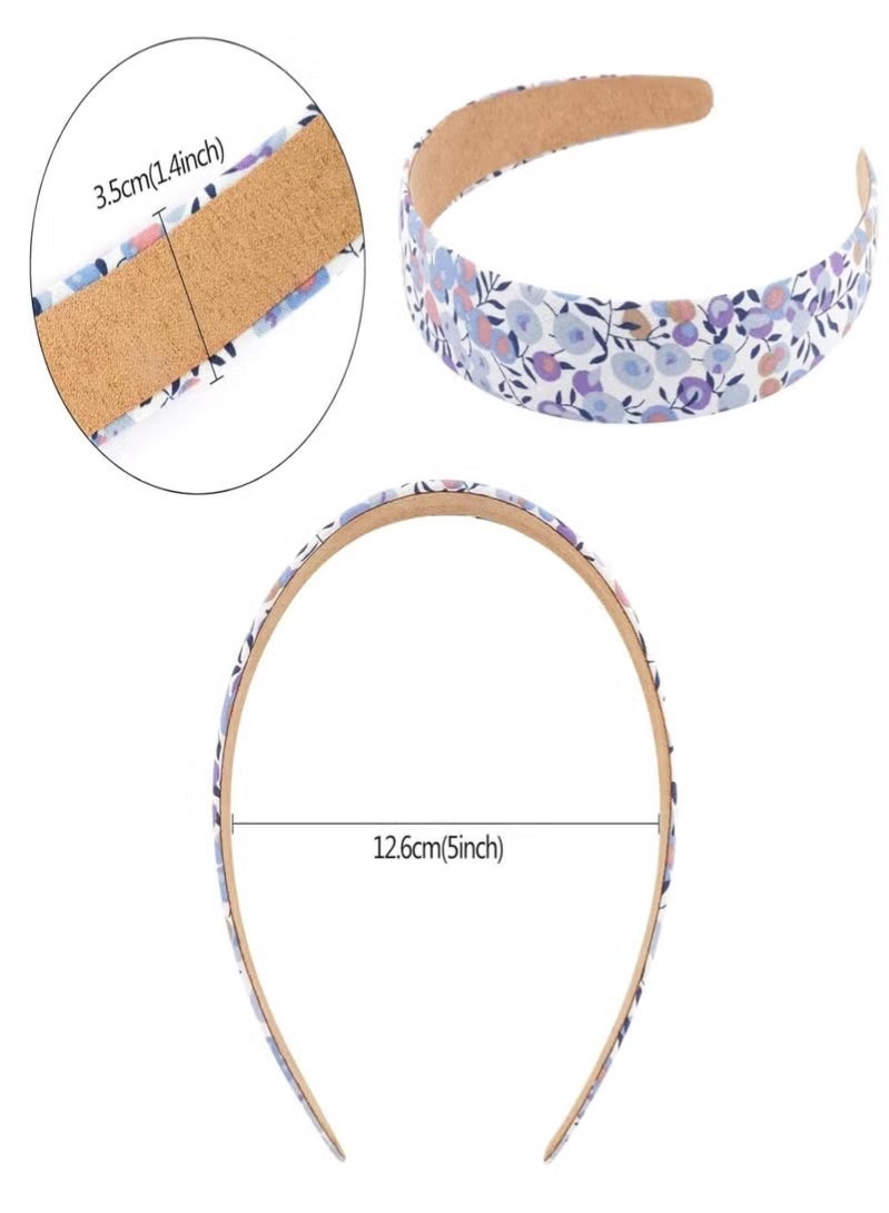 7 Pack Headbands for Girls Women Headbands Trendy Non Slip Hairbands Lovely Hair Accessories Multi-style Pearl Headband Pack (Purple) - Image 4