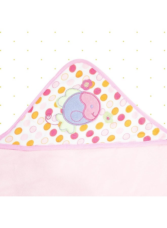 Spasilk منشفة سباسيليك للأطفال مع غطاء رأس و 3 قطع قماش استحمام، مستلزمات استحمام الأطفال، مقاس واحد، سمكة وردية - Image 3