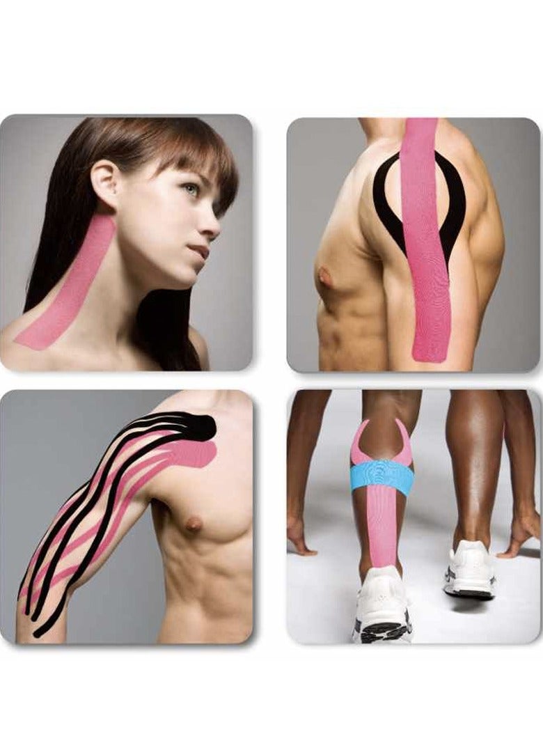 Spall Pack of Muscle Pain Relief Tape Waterproof Breathable Kinesiology Tape, Athletic Elastic Kneepad Muscle Pain Relief Knee Taping for Gym, Fitness Running, Tennis, Swimming Football - Image 3