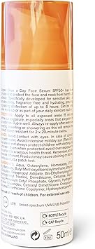 Calypso Once a Day Serum SPF50 Serum with Vitamin C for Face and Neck for Sensitive Skin Very High Sun Protection UVA UVB Primer - Image 3
