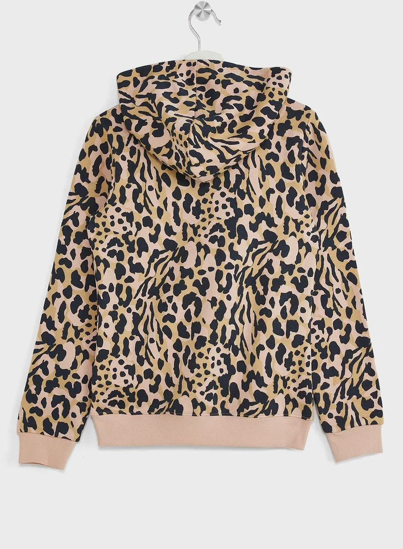PUMA Kids Alpha All Over Printed Full Zip Hoodie