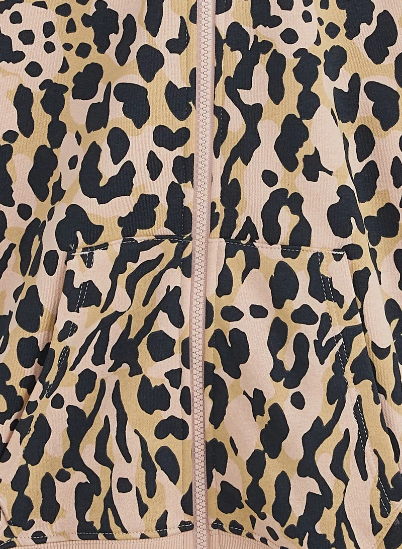PUMA Kids Alpha All Over Printed Full Zip Hoodie