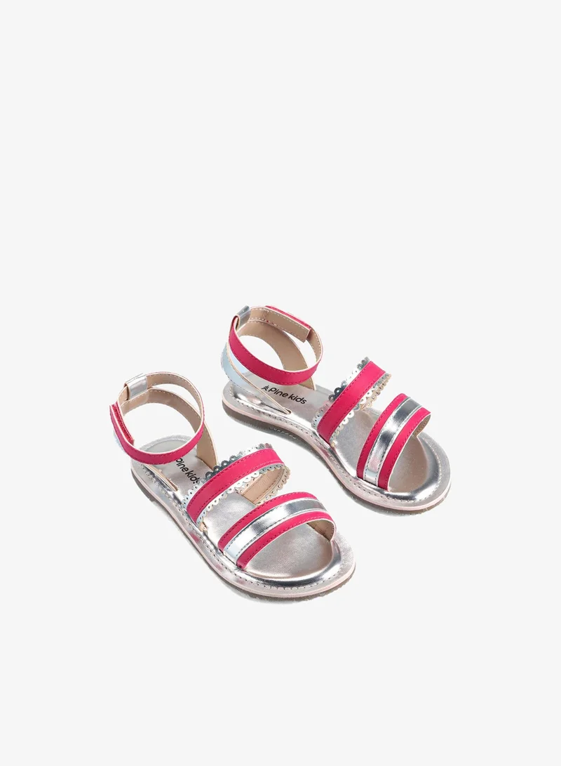 Pine Kids Pine Kids Party Wear Sandals- Silver Pink