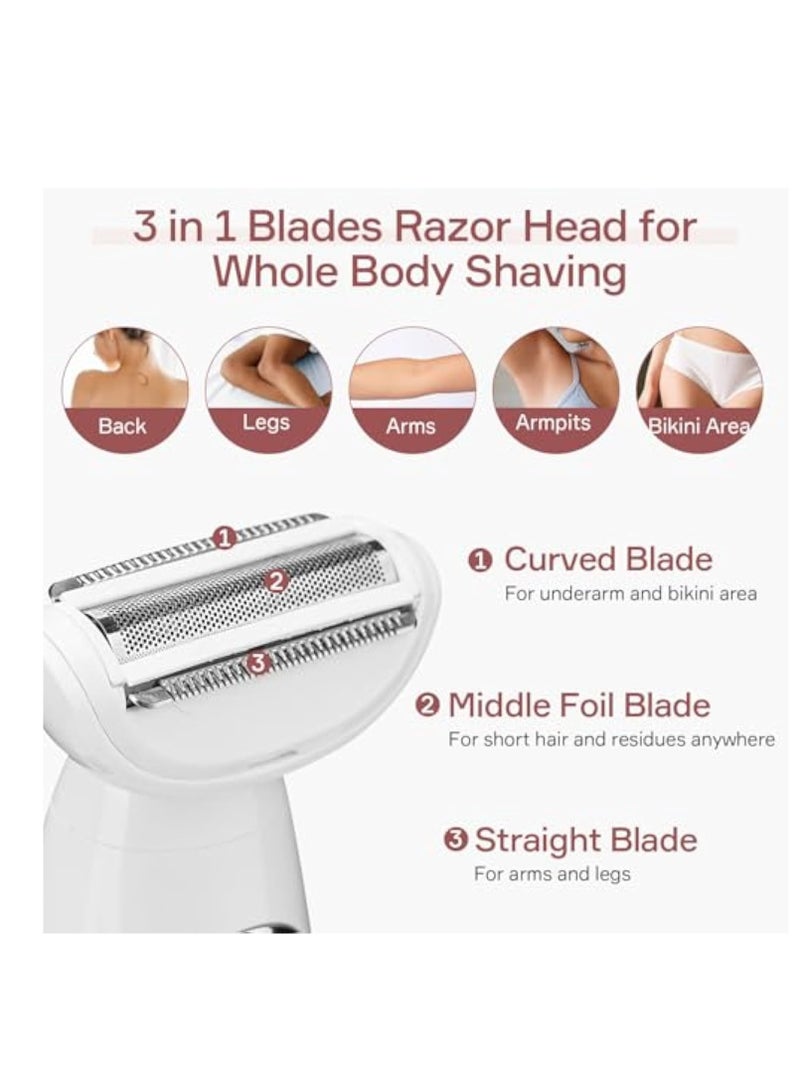KASTWAVE ماكينة حلاقة كهربائية للنساء، ماكينة تشذيب للشعر في الساقين، مزيل شعر الوجه الكهربائي بدون ألم، حلاقة النساء للحواجب، الشفاه، الجسم، الوجه، اللحية، الشارب، الأنف، الذراع، الإبط، إزالة شعر الوجه - Image 4