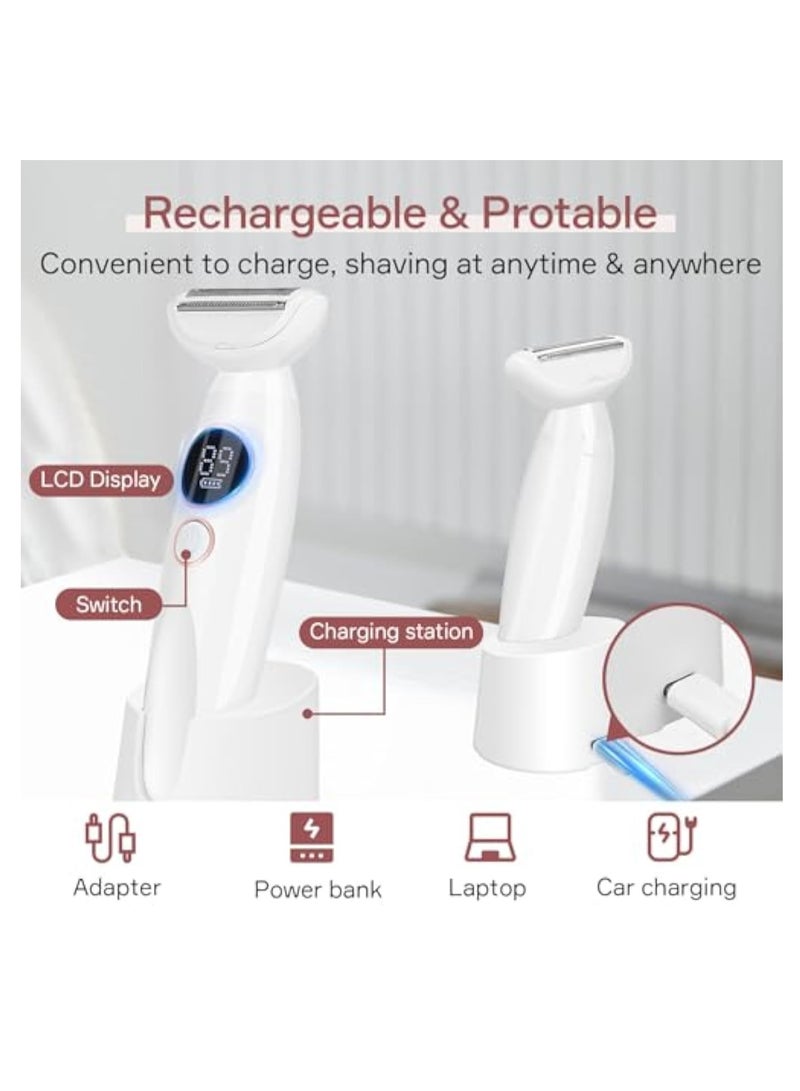 KASTWAVE ماكينة حلاقة كهربائية للنساء، ماكينة تشذيب للشعر في الساقين، مزيل شعر الوجه الكهربائي بدون ألم، حلاقة النساء للحواجب، الشفاه، الجسم، الوجه، اللحية، الشارب، الأنف، الذراع، الإبط، إزالة شعر الوجه - Image 5