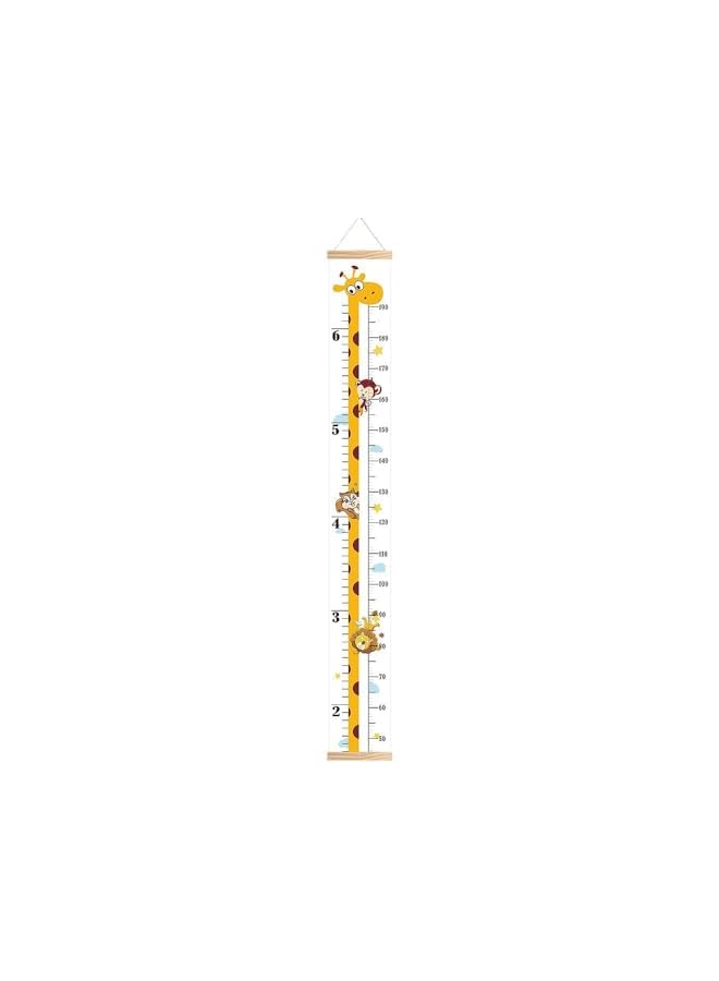 The Bros Growth Chart for Kids,Child Height Chart Ruler for Wall,Wood Frame Fabric Canvas Height Measurement Ruler for Kids Nursery Room,Removable Wall Decor - Image 2