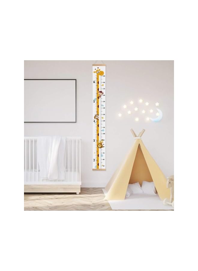 The Bros Growth Chart for Kids,Child Height Chart Ruler for Wall,Wood Frame Fabric Canvas Height Measurement Ruler for Kids Nursery Room,Removable Wall Decor - Image 5