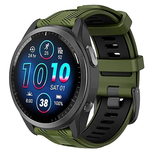 ISABAKE Watch Band for Garmin Forerunner 970/Forerunner 965/Forerunner 955/Forerunner 945/Forerunner 935,Soft Silicone 22mm Replacement Bands compatible with Fenix 5/ Fenix 5 plus/ Fenix 6/ Fenix 6 Pro/Approach S60 - Image 1