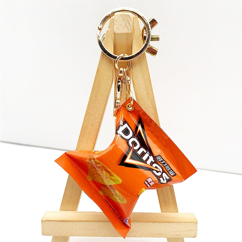 Simulation Eating And Playing Letv Potato Chips Keychain Kadina Kola Fruit Hanging Ornament Snack Bag Hanging Ornament Fun Eating And Playing Pendant - Image 1