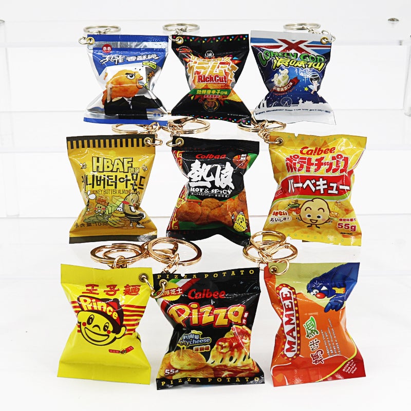 Simulation Eating And Playing Letv Potato Chips Keychain Kadina Kola Fruit Hanging Ornament Snack Bag Hanging Ornament Fun Eating And Playing Pendant - Image 5