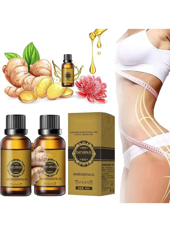 Generic SAFENHAND Organic Ginger Essential Oil, 10ml, Natural Skin, Body, Hair Care, Aromatherapy, Candle, Soap, and Massage Oil (2PCS, 10ML)  - Image 1