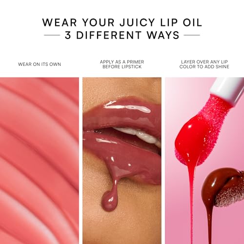 Gush Beauty Tinted Lip Oil – Hydrating Lip Tint with Skincare Benefits | Infused with Vitamin E & Jojoba Oil | Glossy, Non-Sticky | 5ml | Bare - Image 5