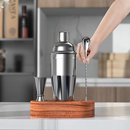 LUCKYGOOBO Cocktail Shaker Set,24 oz Martini Shaker ,Food Grade Stainless Steel Martini Mixer Built-in Strainer,Drink Shaker by LUCKYGOOBO ,Bartender Kit Gifts. - Image 5
