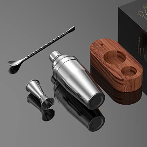 LUCKYGOOBO Cocktail Shaker Set,24 oz Martini Shaker ,Food Grade Stainless Steel Martini Mixer Built-in Strainer,Drink Shaker by LUCKYGOOBO ,Bartender Kit Gifts. - Image 2