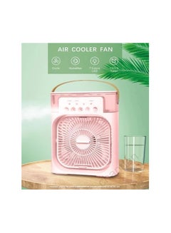 Generic ONE94STORE Portable Air Conditioner Fan, 500ml Personal Cooler USB Water Tank, Mini Humidifier Fan with 7 LED Colors, 3 Timer, 3 Wind Speeds, 3 Spray Modes for Office and Home (Pink, Pack of 1)  - Image 1