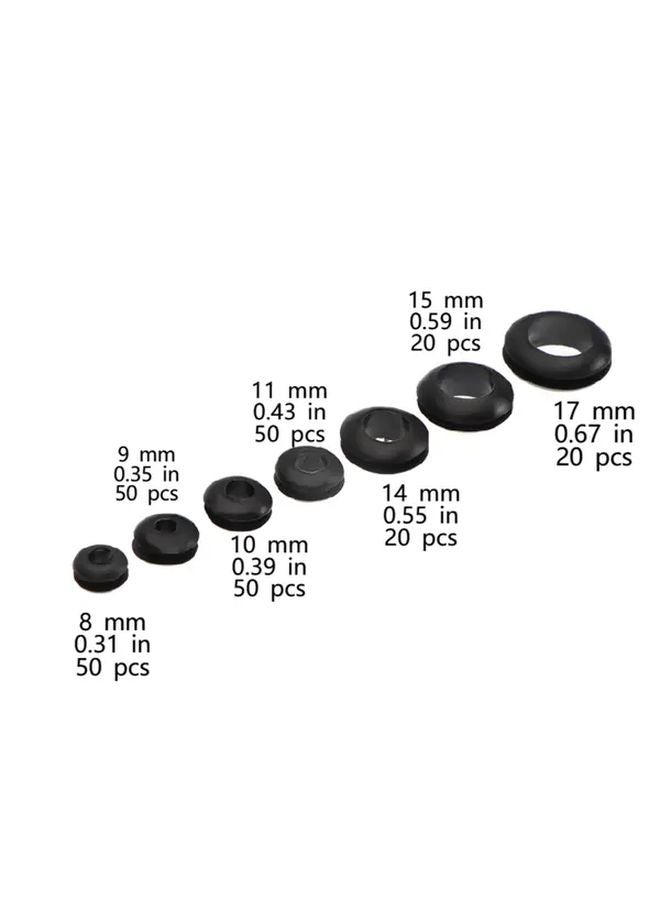 260pcs Rubber Grommet Blanking Hole Wiring Cable Gasket Seal Assortment Set For Hardware Tools - Image 4