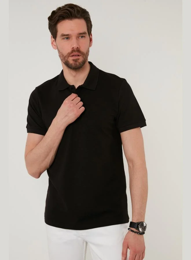 Buratti Regular Fit Cotton Button-down Polo Collar T-Shirt Men's Polo Collar T-Shirt 5902326