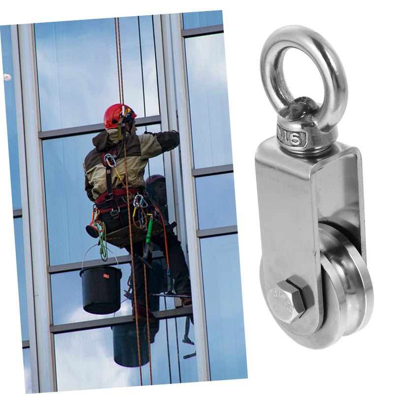Heavy Duty Steel Wire Rope Pulley Wear Resistant Gym Home Construction Track Wheel - Image 4