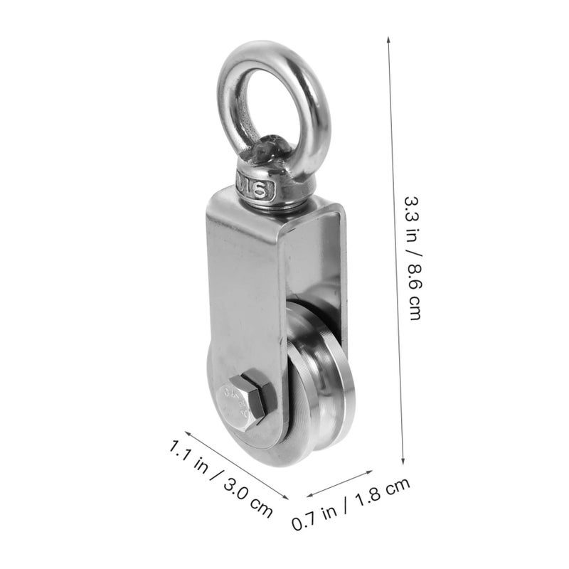 Heavy Duty Steel Wire Rope Pulley Wear Resistant Gym Home Construction Track Wheel - Image 3
