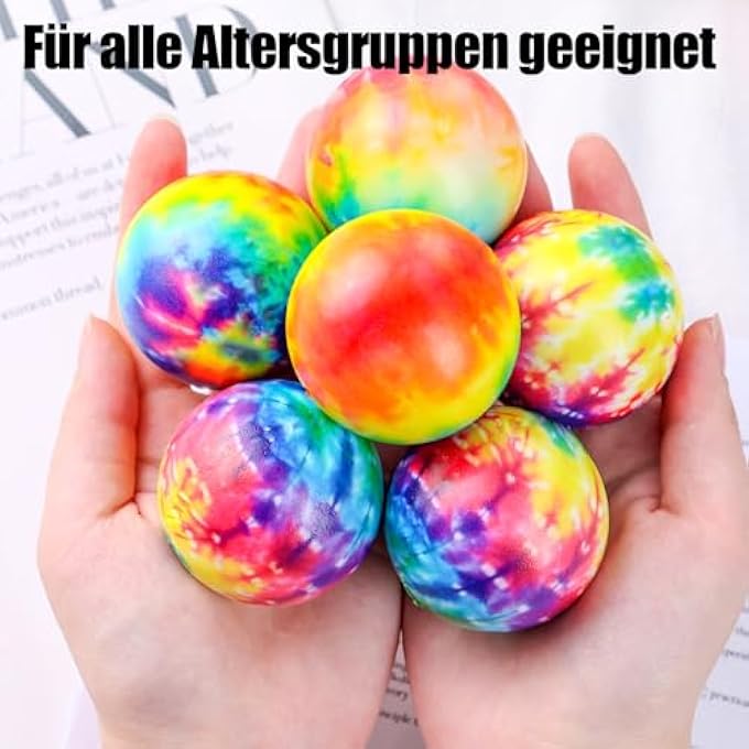 Koogel Pack of 12 Stress Balls, Anti-Stress Balls, Kneading Ball, Finger Exercise Ball for Relieving Anxiety, Anger as a Gift for Children and Adults - Image 2