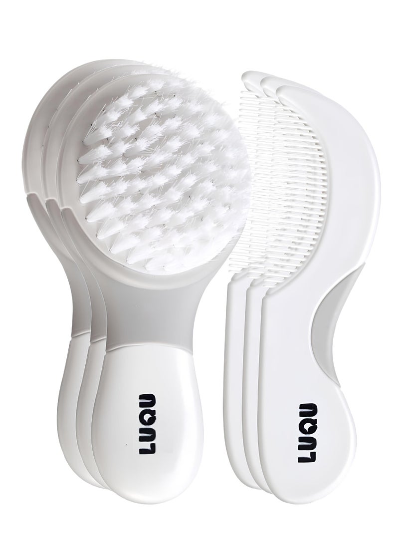 LuQu Comb and Brush Set-Grey-Pack of 3  - Image 1