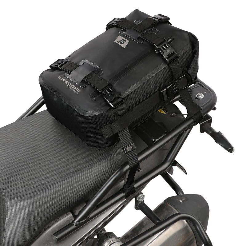 Rhinowalk Rhinowalk Motorcycle Tail Bag 8/15/30L Waterproof Motorcycle Seat Bag Saddle Bag Rear Rack Bag Side Bag Trunk Luggage Motor Pannier Bag…  - Image 2