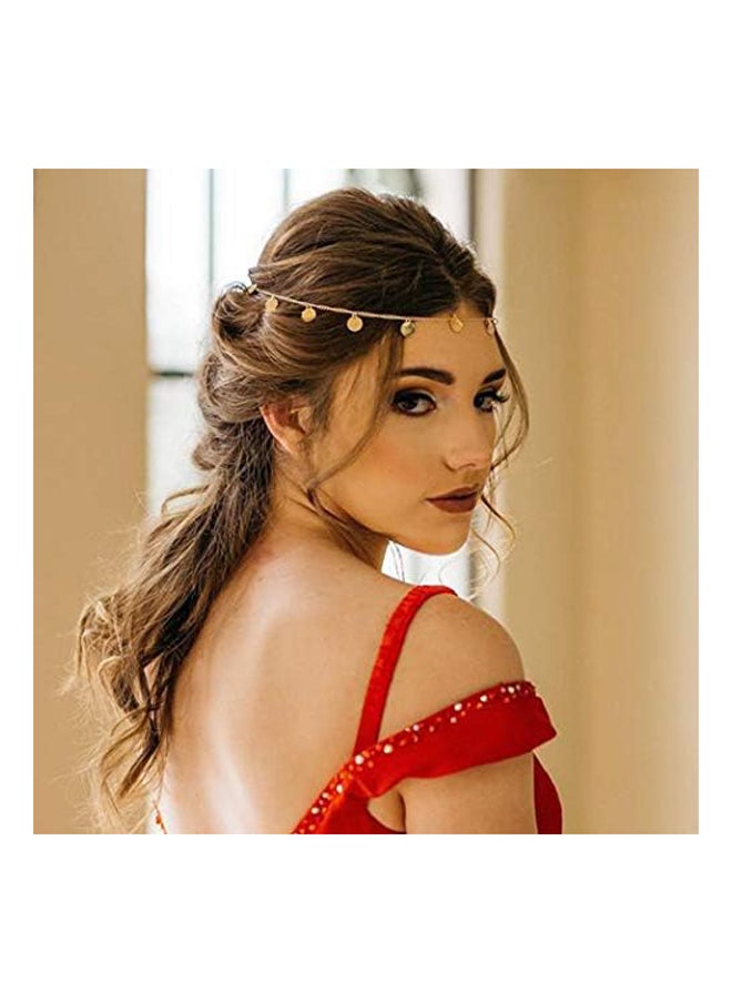 Generic - Gold Sequins Hair Chain Minimalist Festival Wed - Image 1