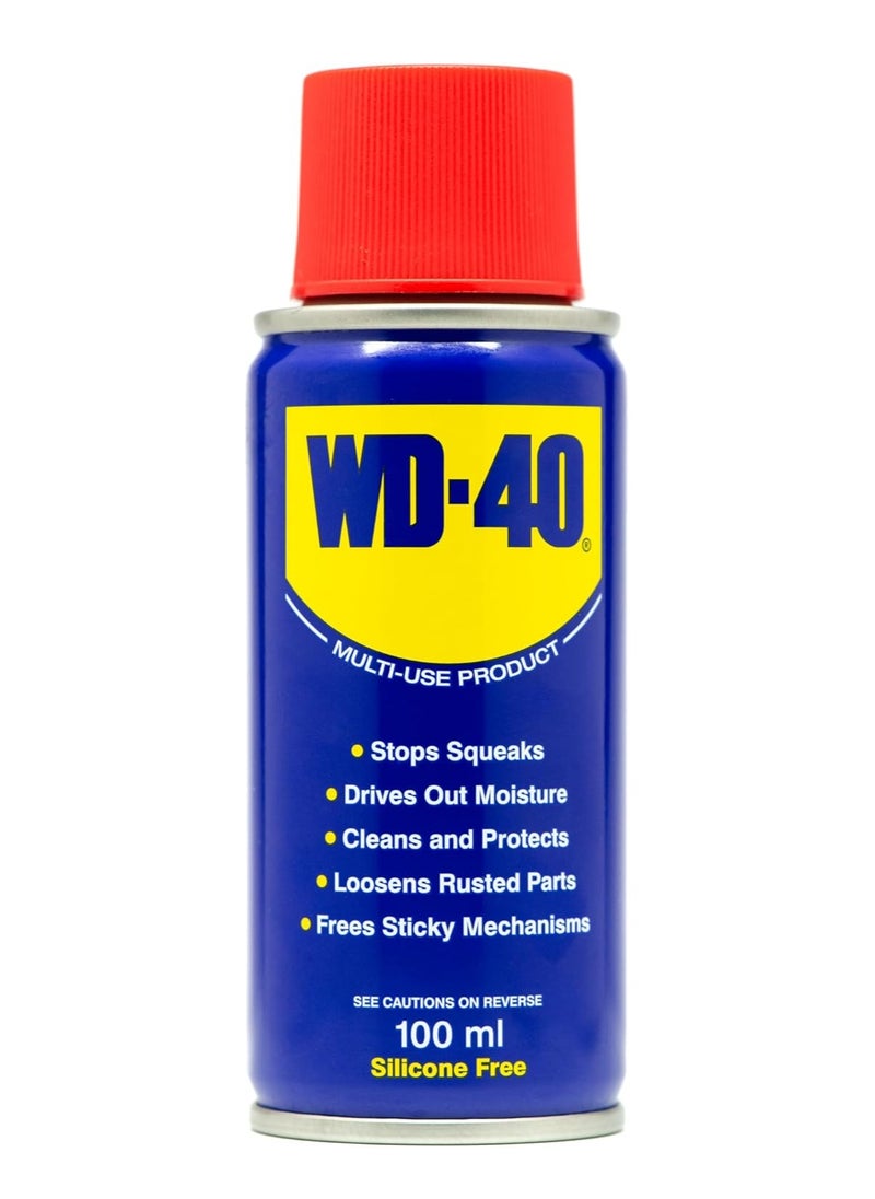 WD-40 - WD-40 Multi-Use 100ml Spray Aerosol Can All-Purpose Lubricant, Cleans Rust, for Home & Workshop Use - Image 1