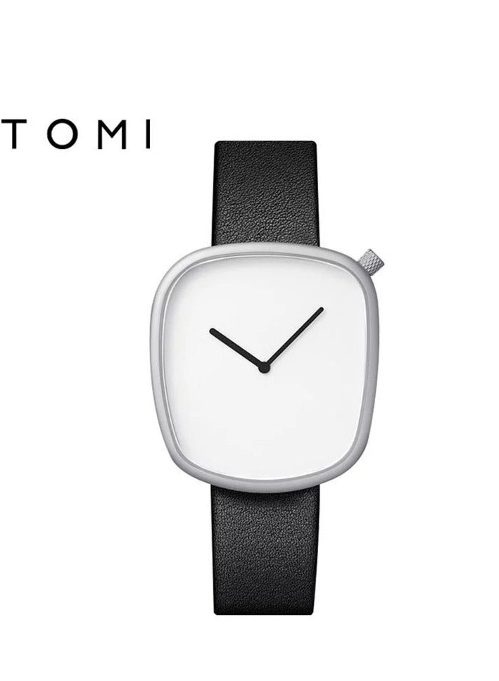 TOMI Fashion Business Mens Quartz Wrist Watches Waterproof Square Stainless Watch Gifts for Him Students Women Husband - Image 1