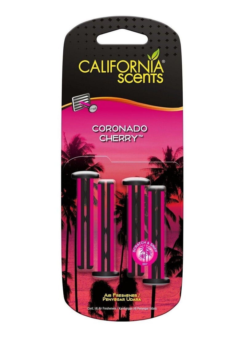 California Scents Vent Stick Car Air Freshener Freshner Coronado Cherry 