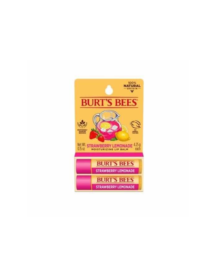Burt's Bees BURTS BEES STRAWBERRY LEMONADE LIP BALM 2 (0.15) TUBES - Image 1