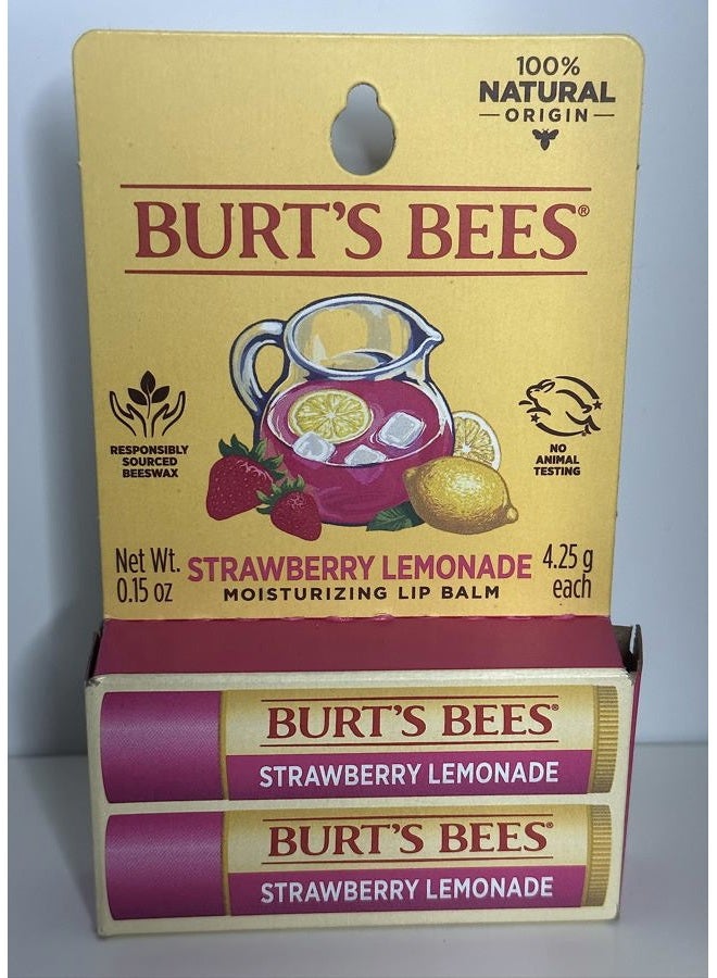 Burt's Bees BURTS BEES STRAWBERRY LEMONADE LIP BALM 2 (0.15) TUBES - Image 4