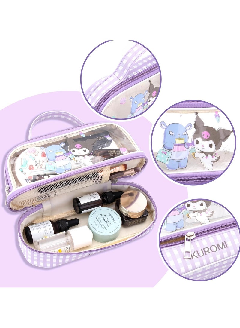 عام كارتون لطيف الأرز الأسود حقيبة مستحضرات التجميل واضحة للماء حقيبة مستحضرات التجميل البلاستيكية حقيبة مستحضرات التجميل - Image 4