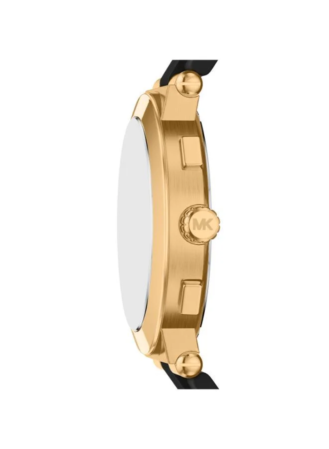 Michael Kors MK9253 Analog Watch with Gold Plated Case and Plastic Strap