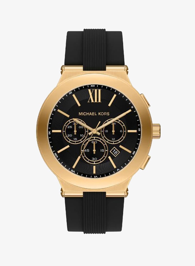 Michael Kors MK9253 Analog Watch with Gold Plated Case and Plastic Strap - Image 1
