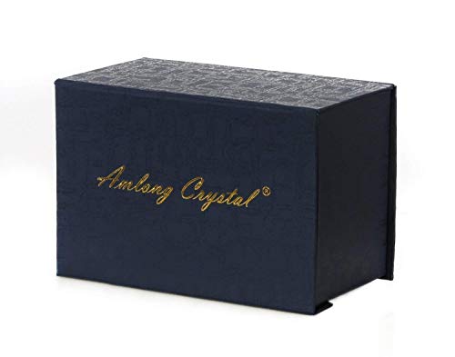 Amlong Crystal 3 Inch Blue Globe with 2 Inch Crystal Angled Stand and Gift Box - Image 3