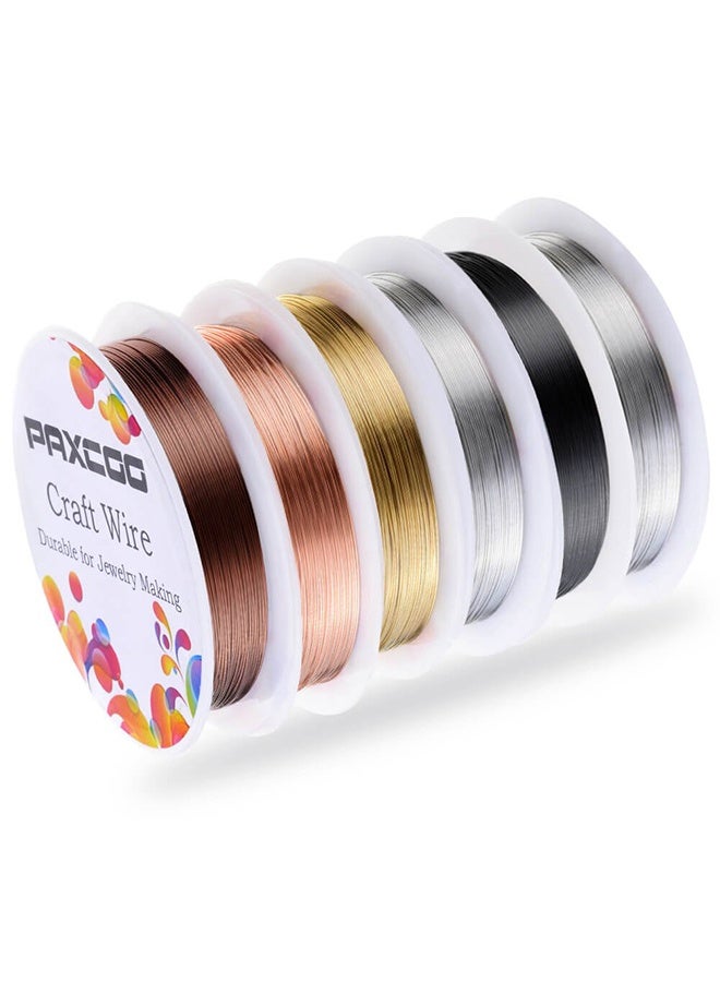 6 Pack Jewelry Beading Wire for Jewelry Making Supplies and Craft (24 Gauge) - Image 1