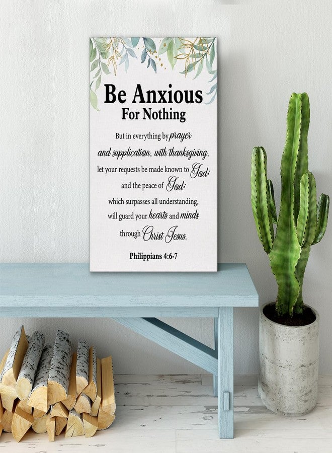 Zauly Christian Canvas Wall Art Philippians 4:6-7 Be Anxious for Nothing Canvas Print Positive Scripture Canvas Painting Home Wall Decor Framed Gift 12"x15" Ready to Hang - Image 5