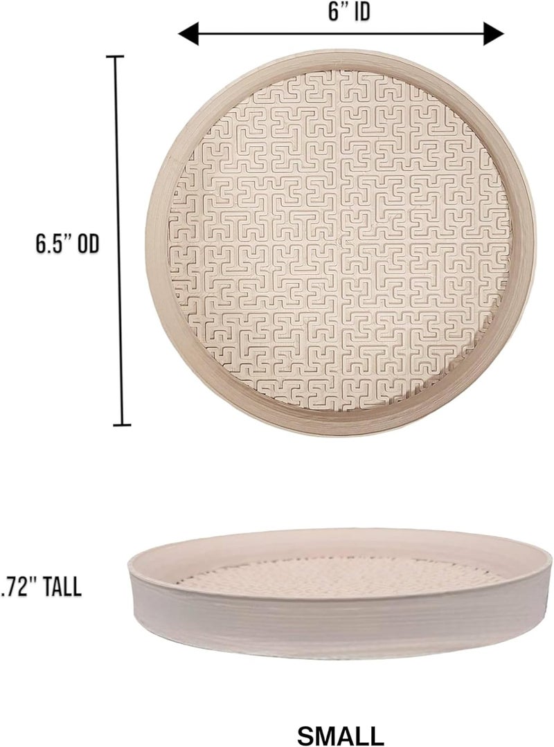 happimess USA2101A Drew 65 Modern Geometric Indoor Sustainable 3D Printed Plant Saucer for Living Room Kitchen Bedroom Sand - Image 3