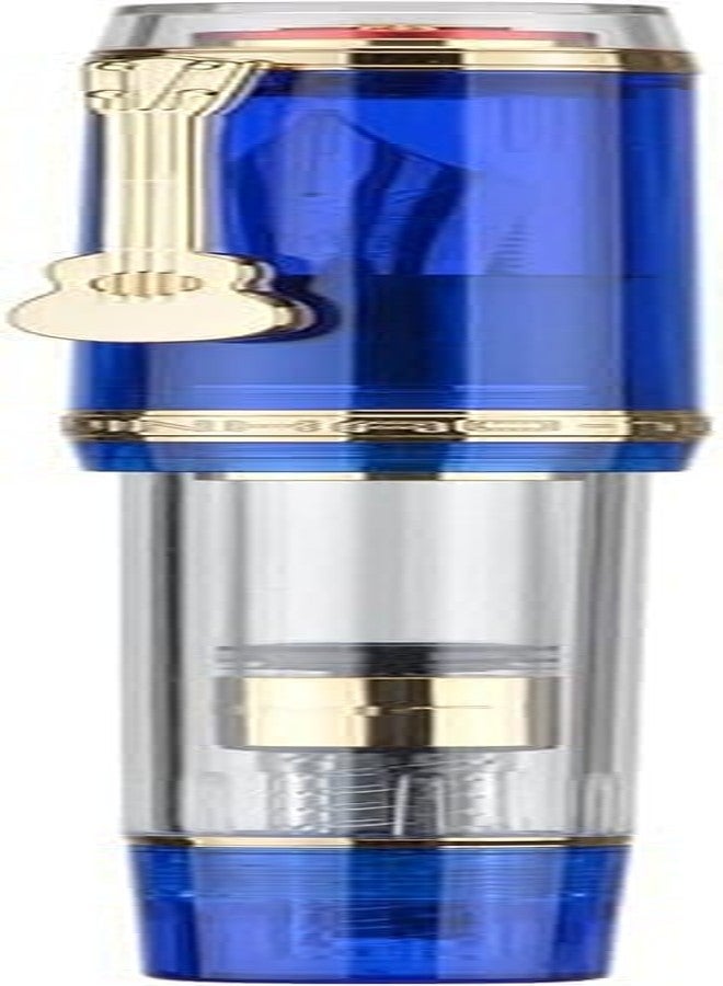 لو شي قلم حبر لوشي جينهاو 1935 من سلسلة تيانداو، سن متوسط، مصنوع من الأكريليك الشفاف والأزرق، مزود بمشبك جيتار ومحول كبير. - Image 5